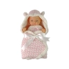 Lalka Słodki Bobas Becik Różowy Kokardka