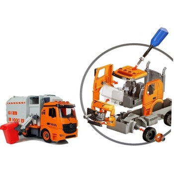 Zestaw DIY Śmieciarka Sorter Segregowanie Odpadów Gra Śrubokręt Dźwięk Efekty Świetlne