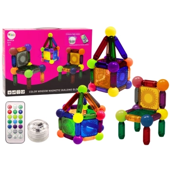 Zestaw Klocków Magnetycznych Z Podświetleniem 32 Elementy