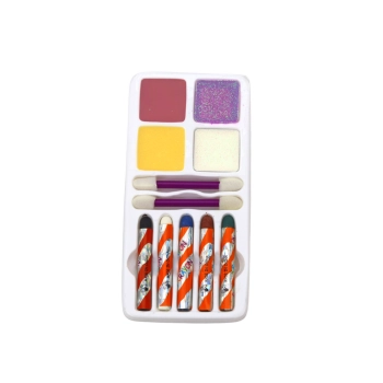 Zestaw Do Malowania Twarzy Farbki Brokat Kredki Pędzelki