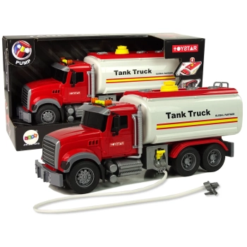 Samochód Ciężarówka Cysterna Biała Dźwięki Światła