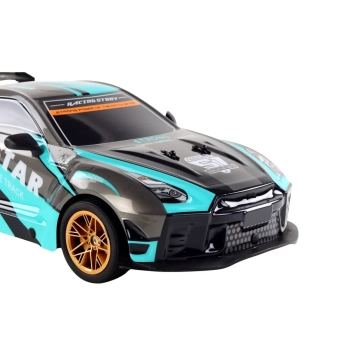 Duże Auto Sportowe Zdalnie Sterowane 1:10 Turkusowo- Czarne