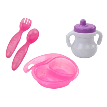 Lalka Bobas Ubranko z Flamingami Opaska Akcesoria Do Karmienia