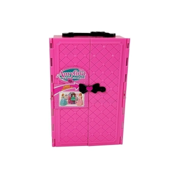 Zestaw Lalek Chłopak Dziewczyna Szafa Garderoba Ubrania w Walizce