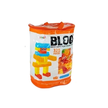 Duży Zestaw Klocki Konstrukcyjne w worku 320 elementów