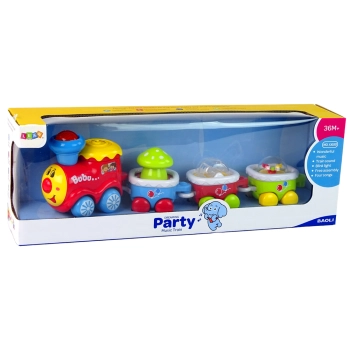 Kolorowy Edukacyjny Pociąg Dla Malucha Światło Dźwięk Lokomotywa