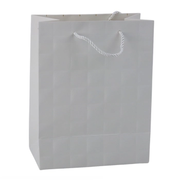 Torba Prezentowa Elegancka Tłoczone Kwadraty 23 x 18 x 10,5 cm