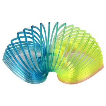 Kultowa Tęczowa Sprężyna Serce Brokatowe Uspokajająca Gadżet 6CM