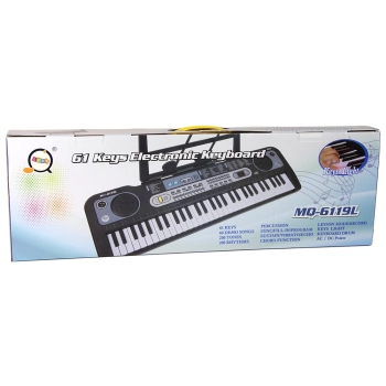 Keyboard z Mikrofonem Instrument Muzyczny Czarny