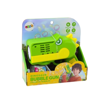 Pistolet Na Bańki Mydlane Światła Dinozaur Zielony