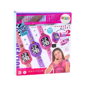 Zegarek DIY Dla Dzieci Wymienne Opaski Regulowane Koraliki Ozdobne