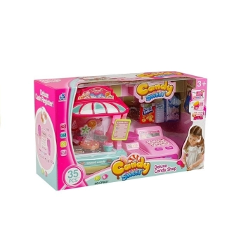 Kasa Fiskalna Stragan Słodkości Candy Shop 35 Elementów