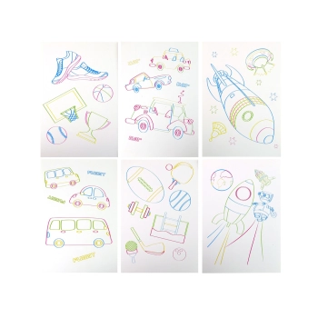 Magiczna Podświetlana Tablica 3D Okulary Niebieska