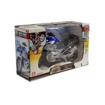 Motocykl Na Baterie ze Światłami i Muzyką Niebieski