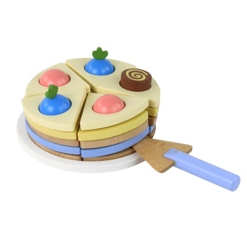 Drewniane Ciasto Tort Kawałki 8 ele.