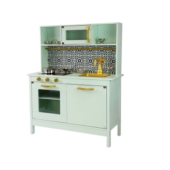 Kuchnia Drewniana Emma Miętowa Nierdzewne Akcesoria Kuchenne