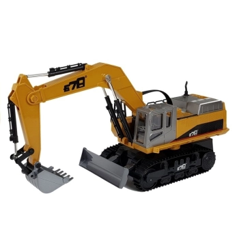 Pojazd Budowlany Koparka RC Zdalnie Sterowana 2.4G R/C Światła Żółty