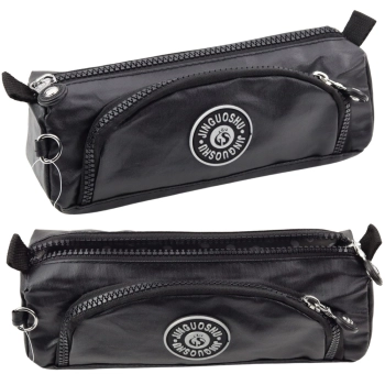 Piórnik Szkolny Funkcjonalny Dwie Kieszenie Zawieszka Mix