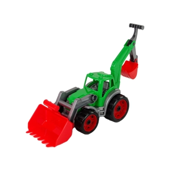 Traktor Koparka Łyżka Zielony 3671