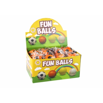 Piłka Nożna PU Na Gumce Jojo Do Odbijania 6 cm Pomarańczowa