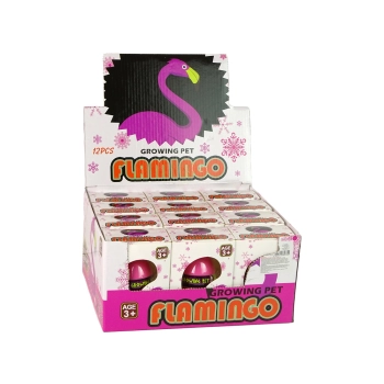 Rosnące Jajo Flaming 6cm Różowe