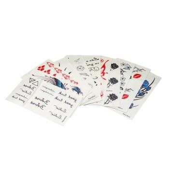 Zestaw Piękności Tatuaże 12 Kart 3 Cienie Do Włosów Gąbeczki