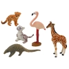 Zestaw Figurek Zwierzęta Żyrafa Flaming Słoń Tygrys