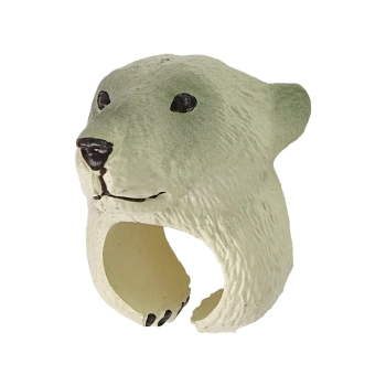 Pierścień na Rękę Edukacyjne Zwierzęta Niedźwiedź Biały