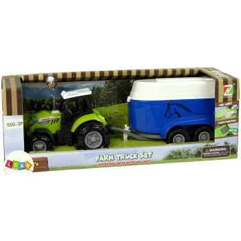Traktor z Przyczepka Dla Konia Dźwięk Zielony Farma