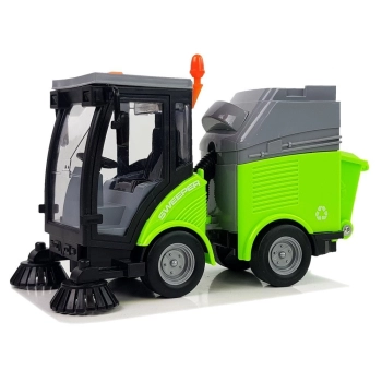 Śmieciarka Zamiatarka z Dźwiękami i Ruchomymi Elementami Napęd Frykcyjny 1:16