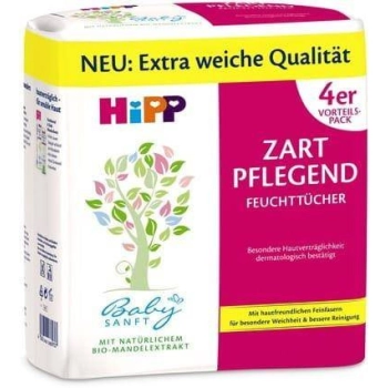 Hipp Zart Pflegend Chusteczki Nawilżone 224 szt.