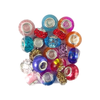 Zestaw Bransoletek, Łańcuszków oraz Kolorowych Koralików do Biżuterii