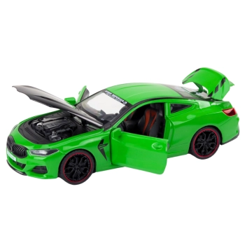 Auto Sportowe Metalowe Napęd Frykcyjny Otwierane Elementy 1:24 Zielone