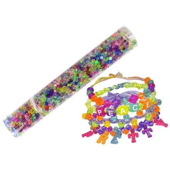 Zestaw Do Robienia Biżuterii Bransoletek DIY Koraliki Zawieszki Literki