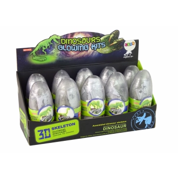 Świecący W Ciemności Szkielet 3D Dinozaury Mamut w Jajku
