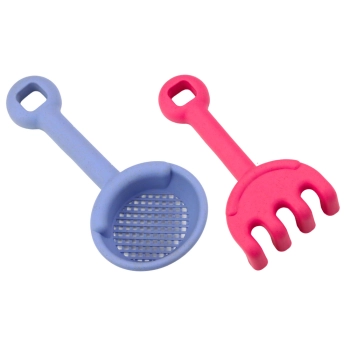 Zestaw Zabawek Do Piasku Wiaderko Młynek Sitko foremki Pastelowy