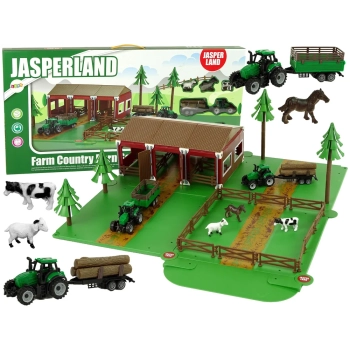 Farma Stodoła Zagroda Dla Zwierząt Gospodarstwo Dwa Traktory