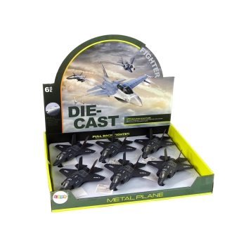 Samolot Napęd Frykcyjny Światła Dźwięki 1:72 Czarny