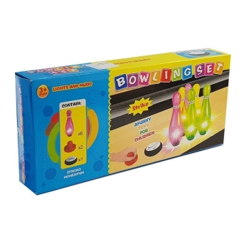 Zestaw do Gry w Kręgle Kolorowy 6szt Świeci