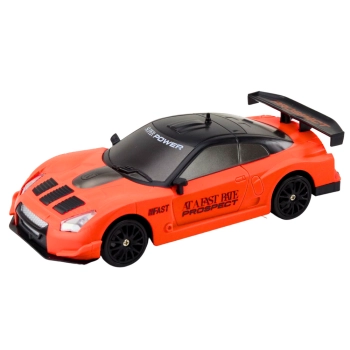 Autko Sportowe Zdalnie Sterowane R/C 1:24 Pomarańczowe Wymienne Koła