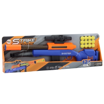 Duży Karabin Na Miękkie Kulki Stojak Teleskop Niebieski