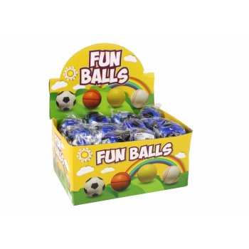 Piłka Nożna PU Na Gumce Jojo Do Odbijania 6 cm Niebieska