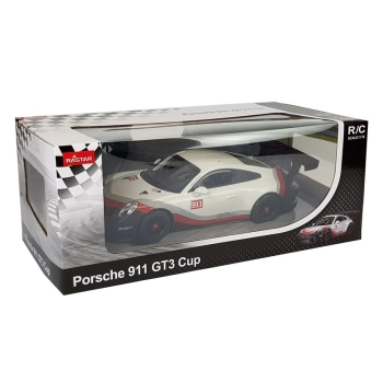 Auto R/C Porsche 911 GT3 CUP Rastar 1:14 Białe na pilota
