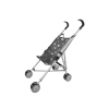 Wózek Dla Lalek Spacerówka Szary w Gwiazdki