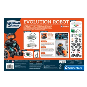 Naukowa Zabawa Zestaw Evolution Robot 2.0 Aplikacja Bluetooth Silnik Elektryczny Język Polski Clementoni 50818