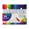 Zestaw Pisaków Dwustronnych 36 Sztuk Różnokolorowe W Organizerze