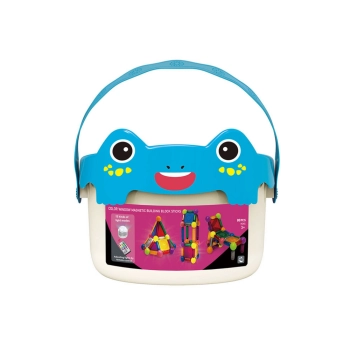 Klocki Magnetyczne Z Podświetleniem W Wiaderku 80 Elementów