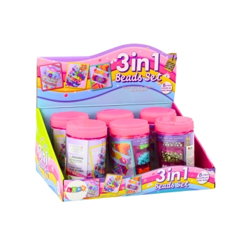 Zestaw Koralików W Słoiku Do Tworzenia Biżuterii 3w1