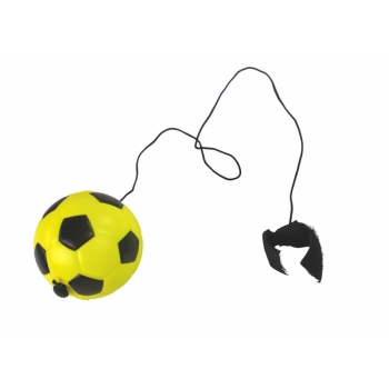 Piłka Nożna PU Na Gumce Jojo Do Odbijania 6 cm Żółta