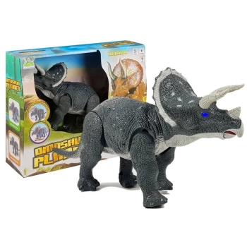 Duży Dinozaur Na Baterie Triceratops Szary